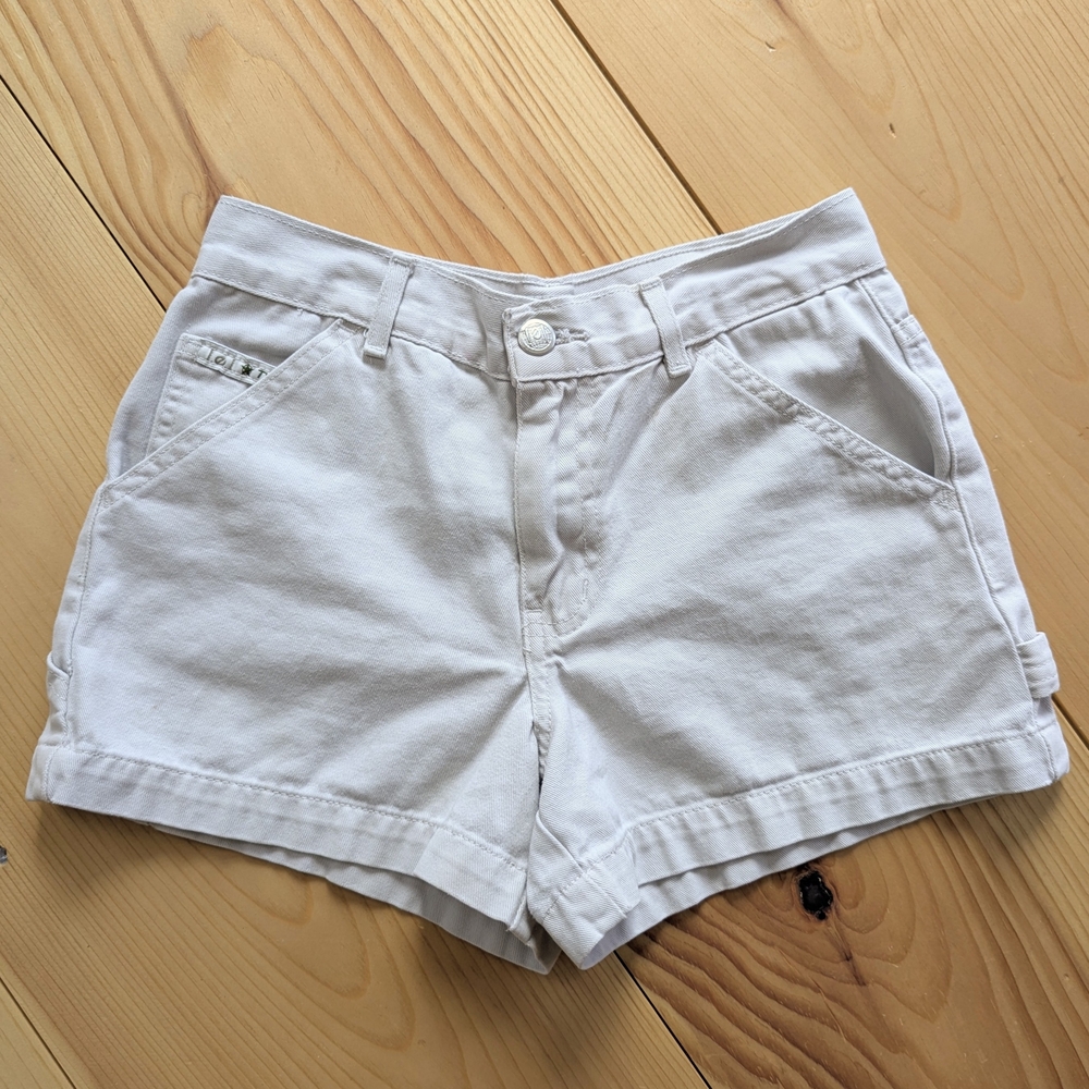 Vintage Y2K Girls L.E.I. Carpenter Shorts Cotton Twill Khaki Sz 10